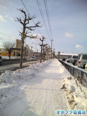 2/16:オホブラ百貨店・南大通りの排雪後 2/16:オホブラ百貨店・南大通りの排雪後